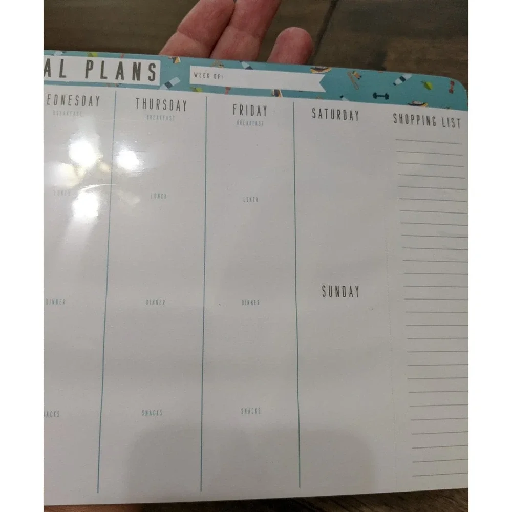 4/$20 1 year / 52 weeks weekly meal plan planner shopping list pen + gear